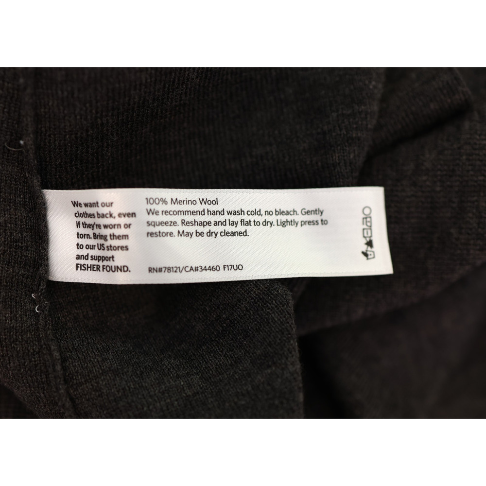 A8 Auth EILEEN FISHER 100% Merino Wool Straight Long Open Front Cardigan Size M - Picture 6 of 6